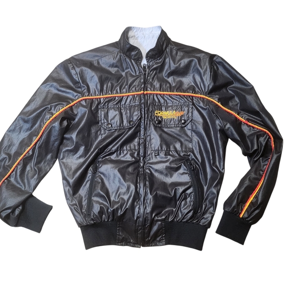Monroe Other - Vintage 90s Reversible Black/white Bomber Jacket with Orange Trim. Formula Gp